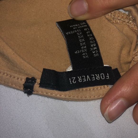 Tan yellow crop top - Picture 5 of 5